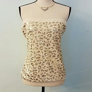 NWT  Rue21 Strapless Sequin Top XL